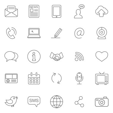 iletişim Icons set