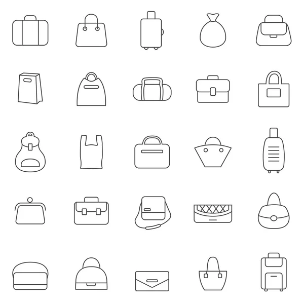 Bag icons, set. — Stock Photo, Image