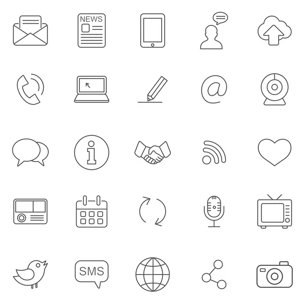 Communication icons, set — Stock Photo, Image