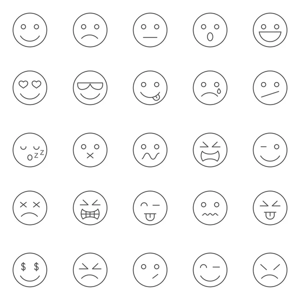 Ícones de emoções, conjunto — Fotografia de Stock
