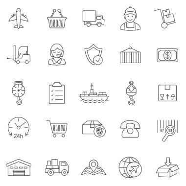 Lojistik Icons set.