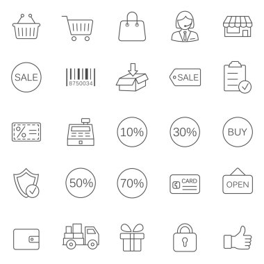 Satılık Icons set.