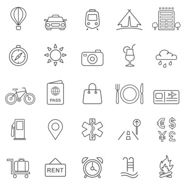 Tatil satırında simgeleri