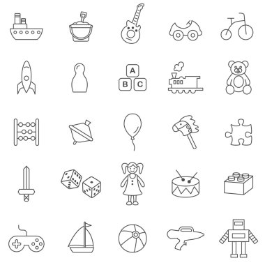 oyuncaklar Icons set.