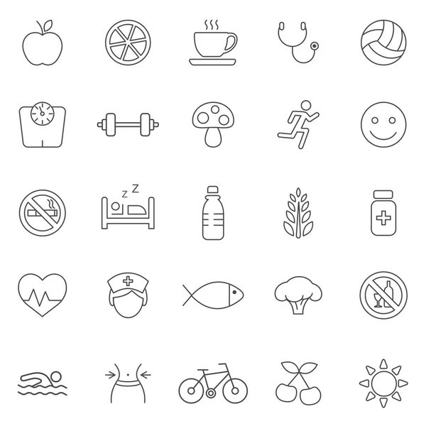 Health line icons — Stock Photo, Image