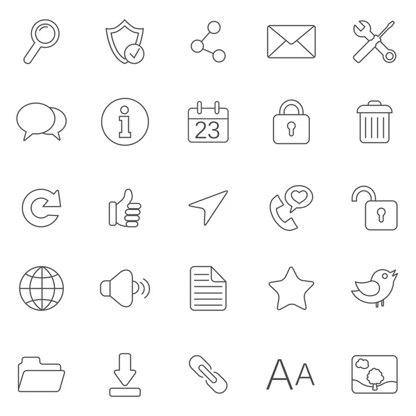 Internet  icons. Set. — Stock Photo, Image