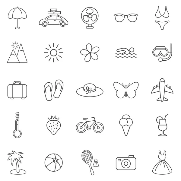 Summer icons, set. — Stock Photo, Image