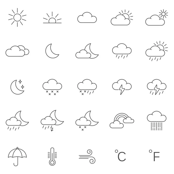 Pictograme meteo, set . — Fotografie, imagine de stoc