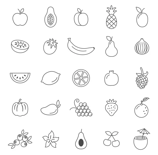 Iconos de fruta, set . — Foto de Stock