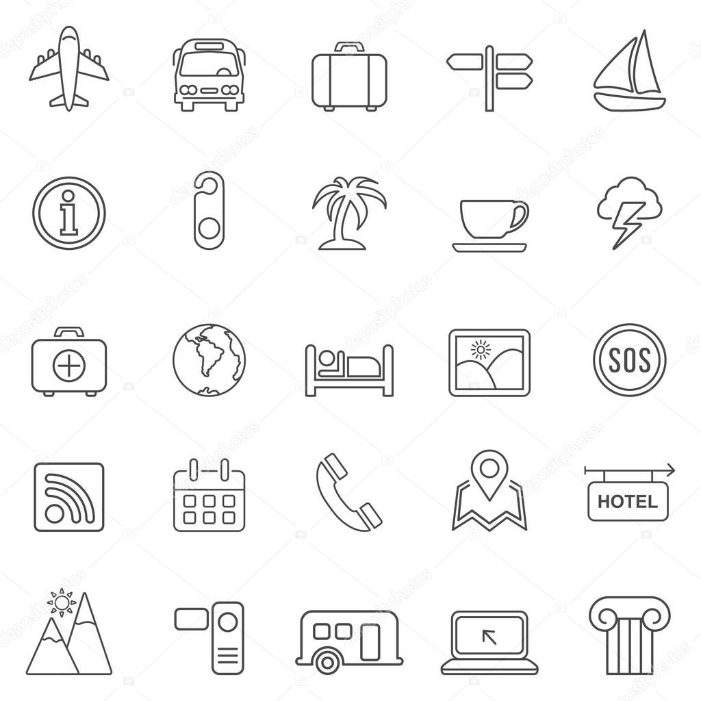 Travel  icons, set.