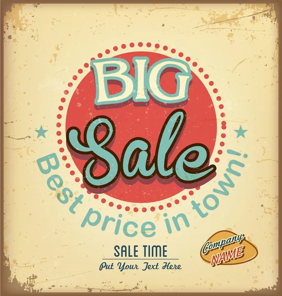 Retro sale label — Stock Vector