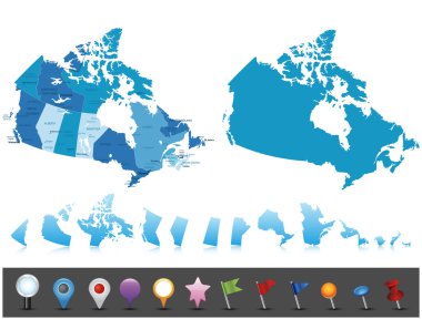 Canada - highly detailed map. clipart