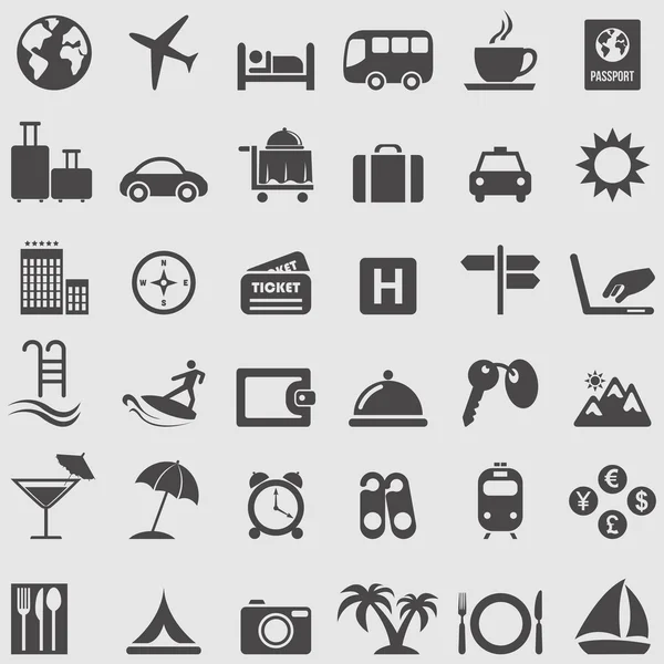 Travel and Tourism icons set. — Stock Vector