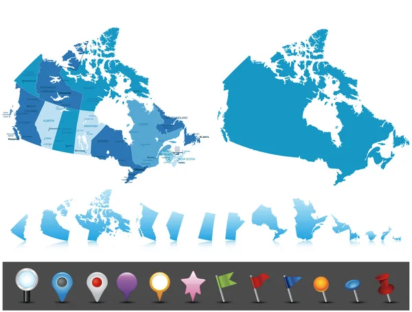 Canada - highly detailed map. — Wektor stockowy