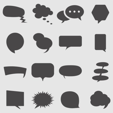 speach boubles icons set.