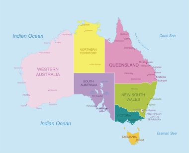 Australia - highly detailed map.
