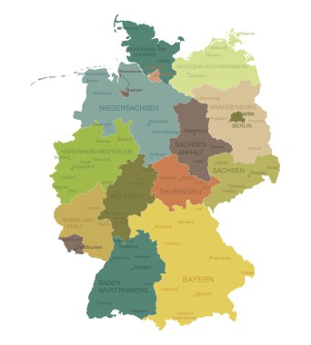 Germany - highly detailed map
