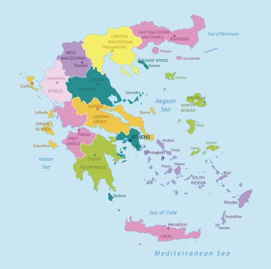 Greece - highly detailed map.