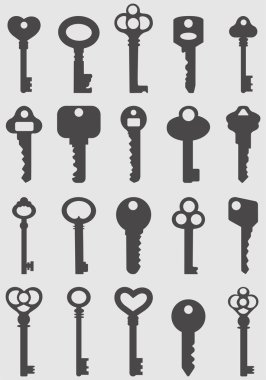 Key icons set. clipart