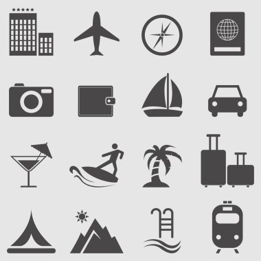 tatil ve seyahat simgeler