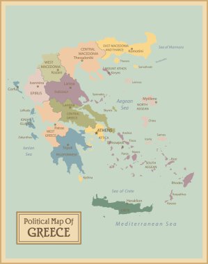 Greece -highly detailed map.