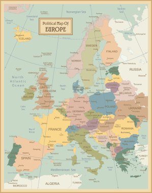 Europa-highly detailed map.