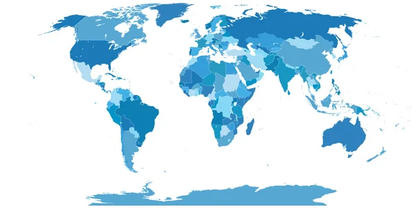 Mapa del mundo de alto detalle. — Vector de stock