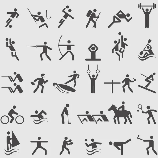 Conjunto de iconos deportivos . — Vector de stock