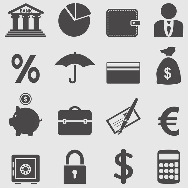 Conjunto de iconos bancarios. — Vector de stock