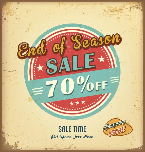 Vintage and retro sale label — Stock Vector