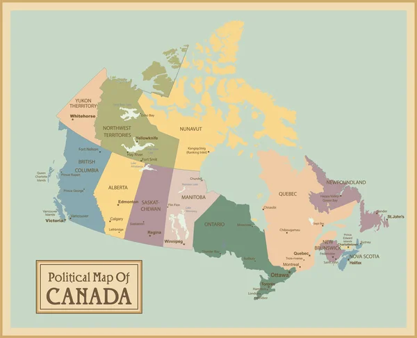 Canada - highly detailed map. — стоковий вектор