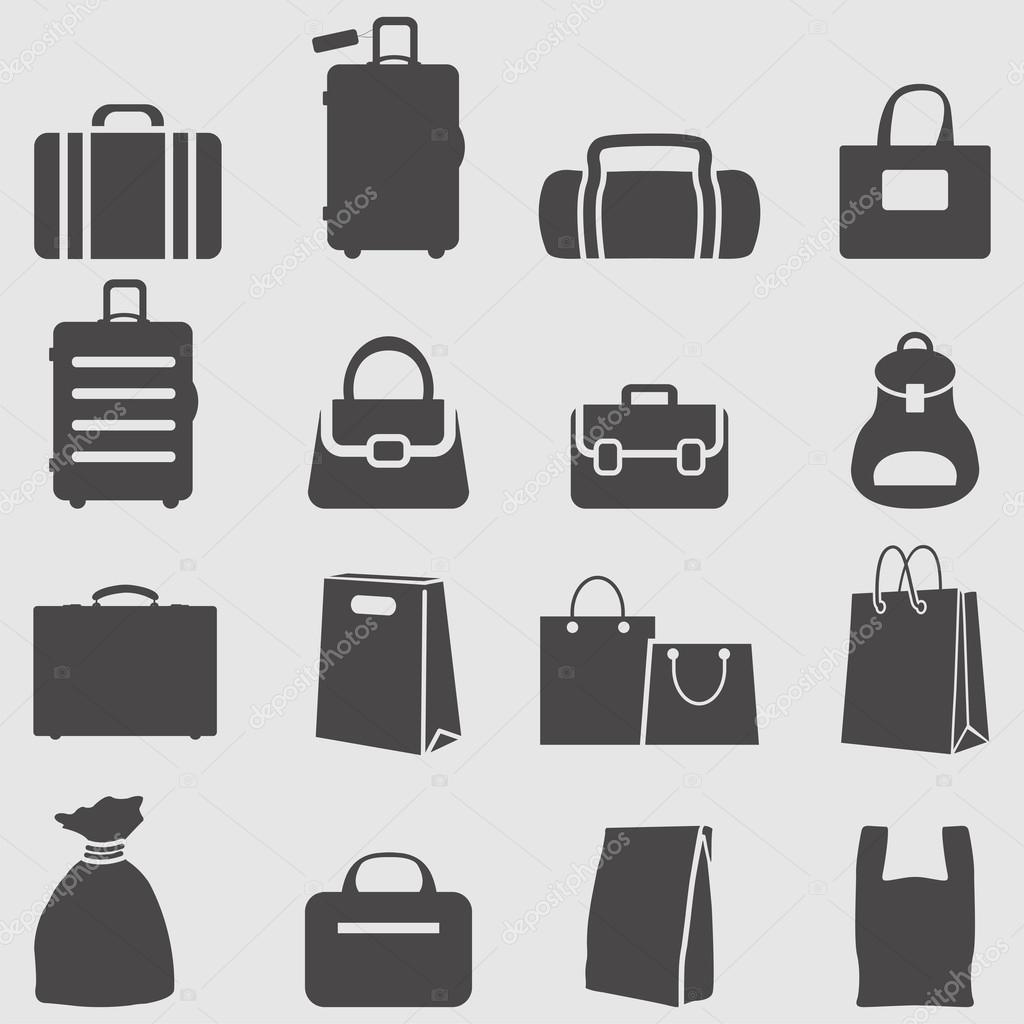 Bag icons set. Stock Vector by ©Ekler 76380561