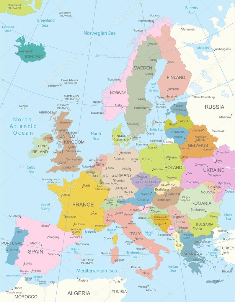 Europe-highly detailed map.