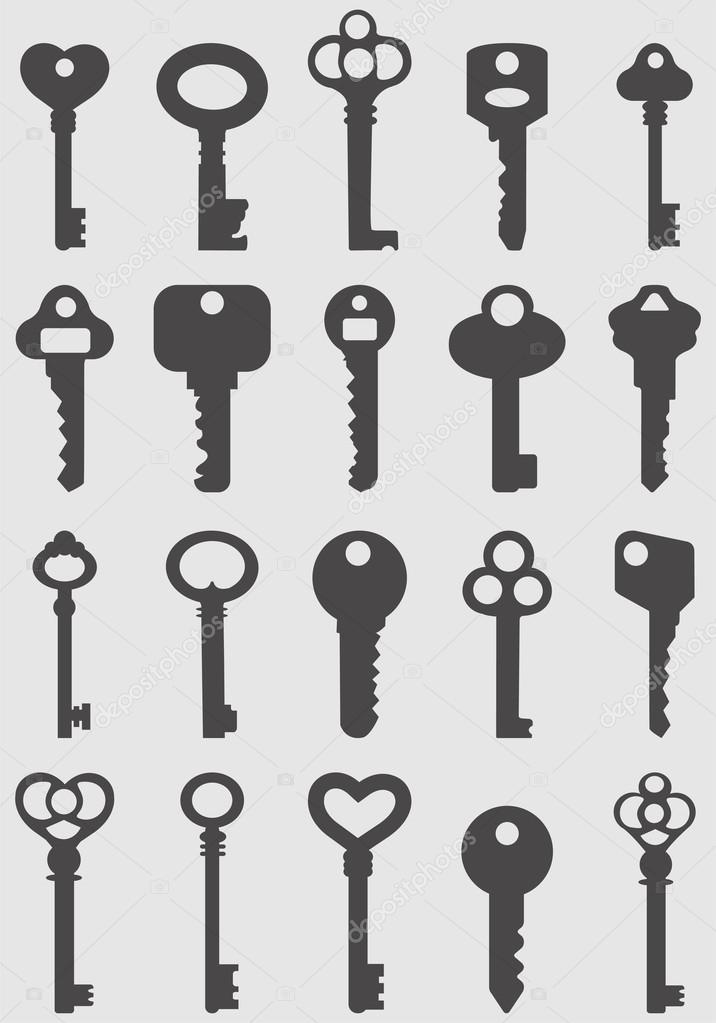 Key icons set.