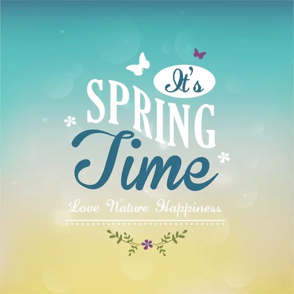 It 's Spring Time text — стоковый вектор