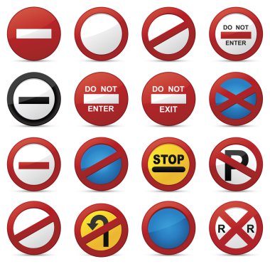 Road signs, set