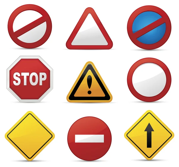 Road signs, set — Stock Vector
