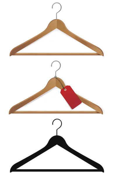 Hanger with red label — Stockvector