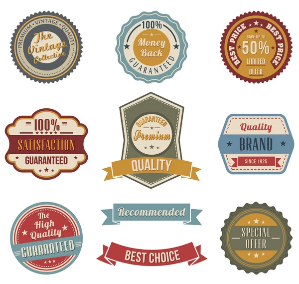 Vintage labels set. — Stock Vector