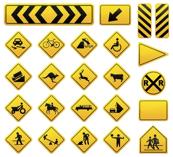 Vector Road Sign Set — Stock Vector