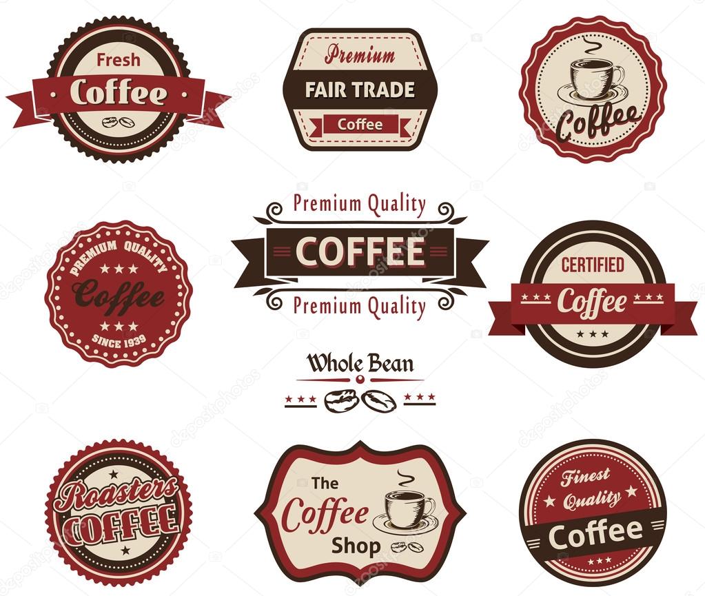 Retro Coffee Badges