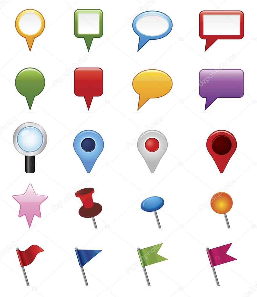 navigation icons set.