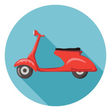 Kırmızı retro scooter