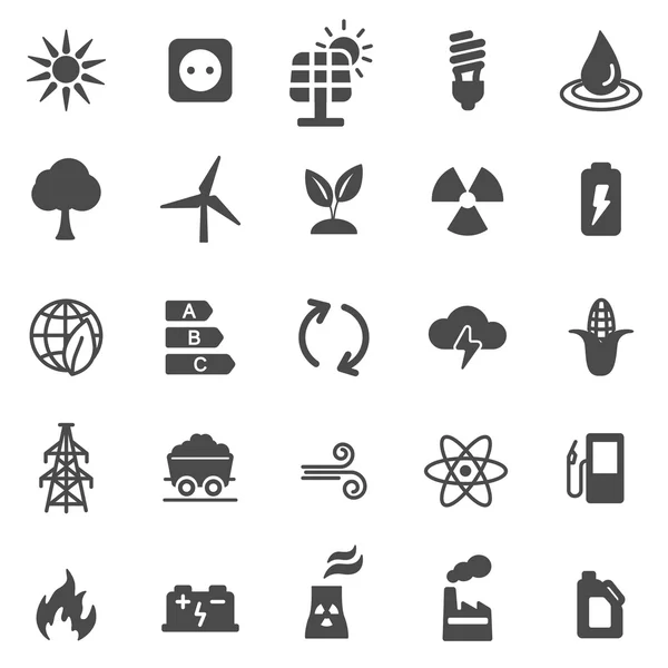 Energy black icons — Stock Vector