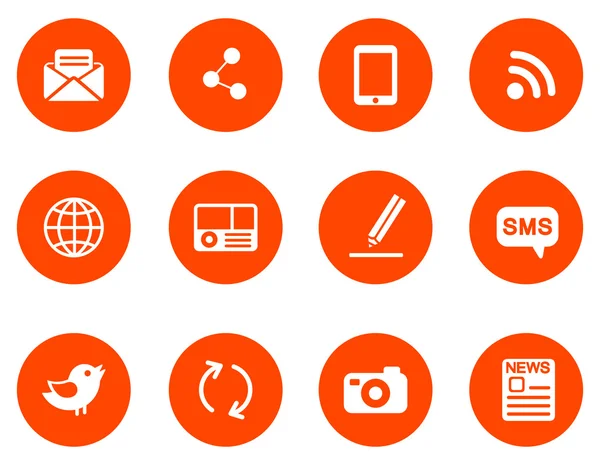 Mitteilung Orange Icons — Stockvektor