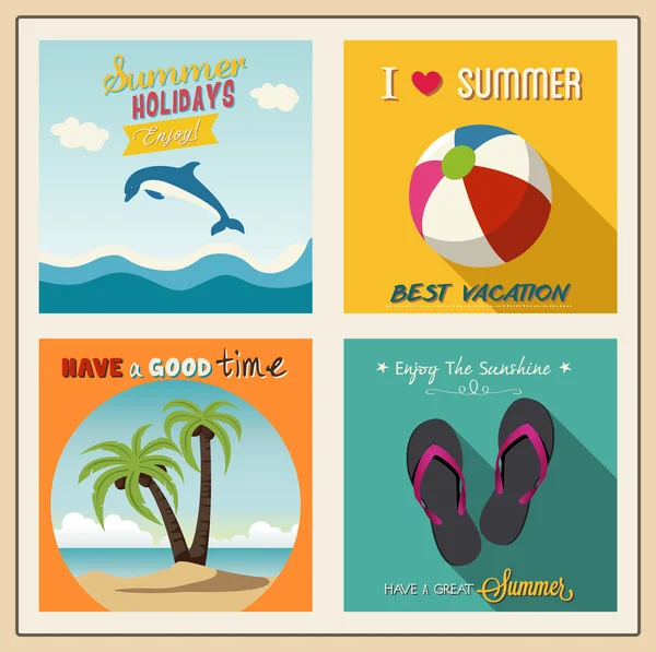 Logo y etiquetas de verano — Vector de stock