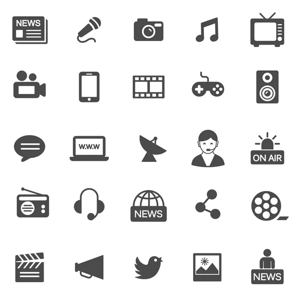 Media black icons — Stock Vector