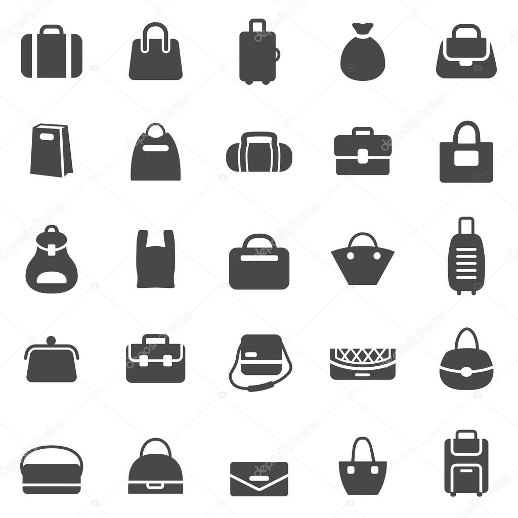 Bags black icons