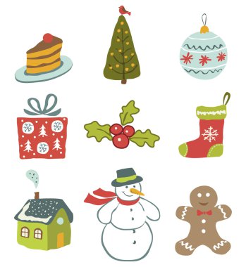 Merry Christmas Icons set