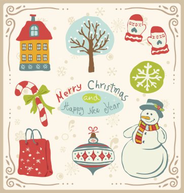 farklı Noel simgeler